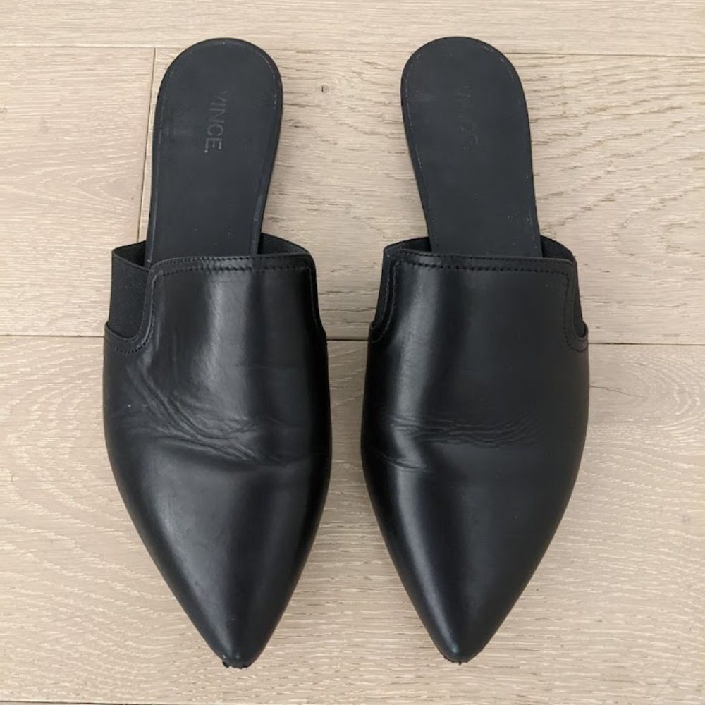 Vince 'Nadette' Pointed Leather Mule